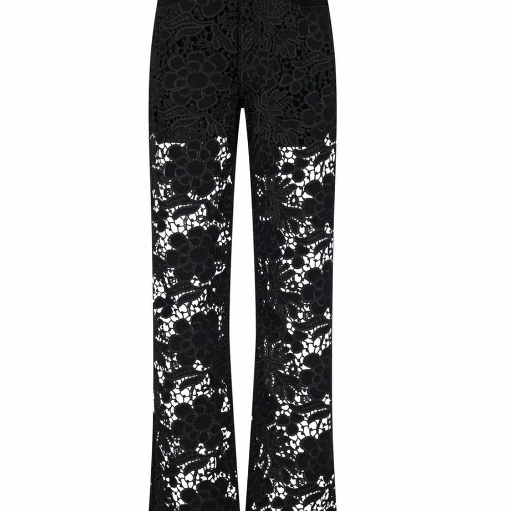 Noli Black Floral Lace Flare Pants size 27
